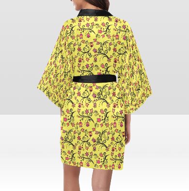 Key Lime Star Kimono Robe Artsadd