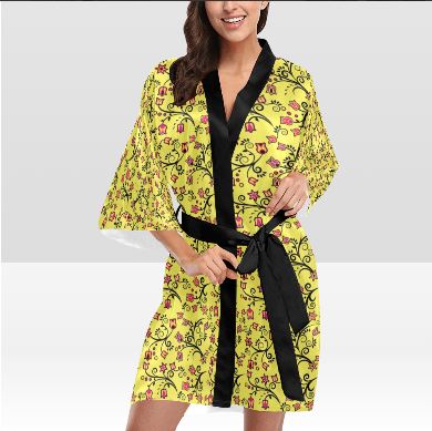 Key Lime Star Kimono Robe Artsadd