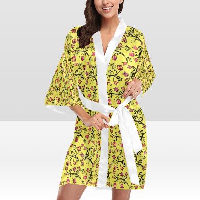 Key Lime Star Kimono Robe Artsadd