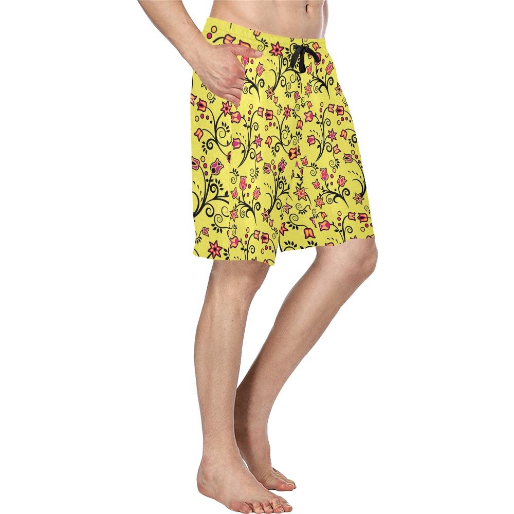 Key Lime Star Men's All Over Print Casual Shorts (Model L23) short e-joyer