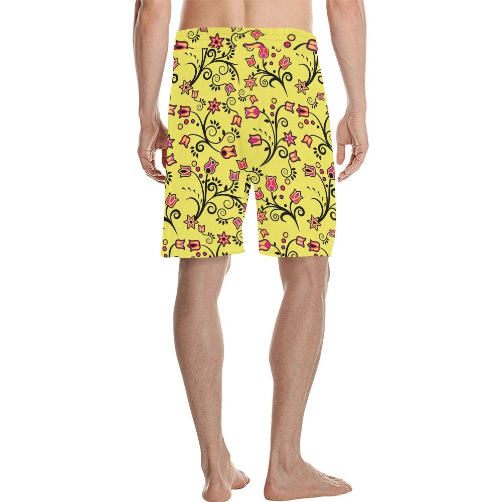 Key Lime Star Men's All Over Print Casual Shorts (Model L23) short e-joyer