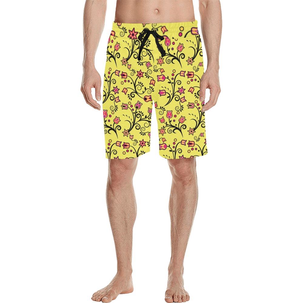 Key Lime Star Men's All Over Print Casual Shorts (Model L23) short e-joyer 