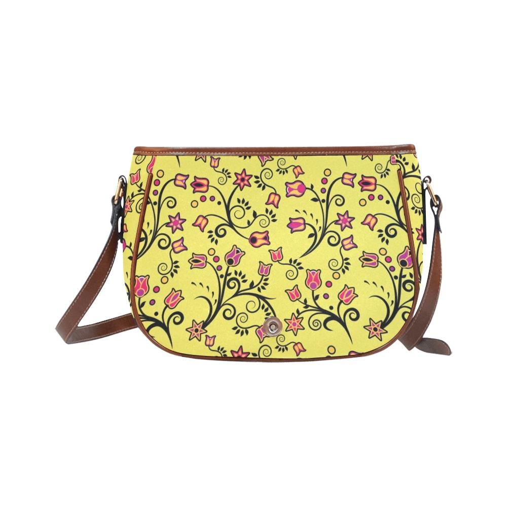 Key Lime Star Saddle Bag/Small (Model 1649) Full Customization Saddle Bag/Small (Full Customization) e-joyer 