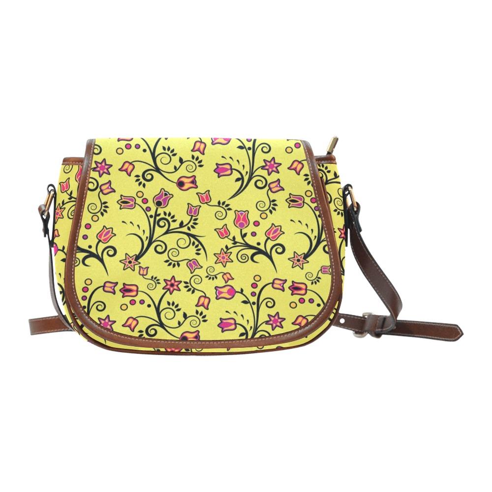 Key Lime Star Saddle Bag/Small (Model 1649) Full Customization Saddle Bag/Small (Full Customization) e-joyer 