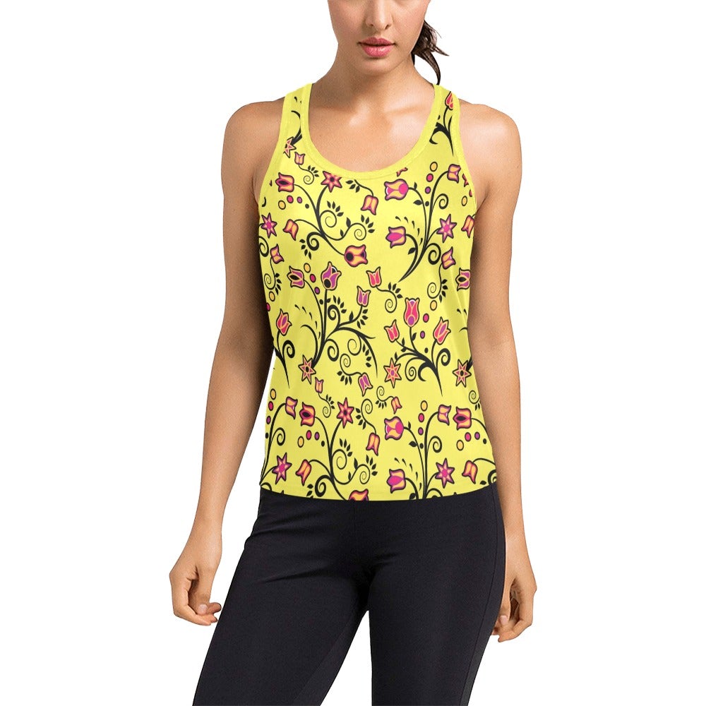 Key Lime Star Women's Racerback Tank Top (Model T60) Racerback Tank Top (T60) e-joyer