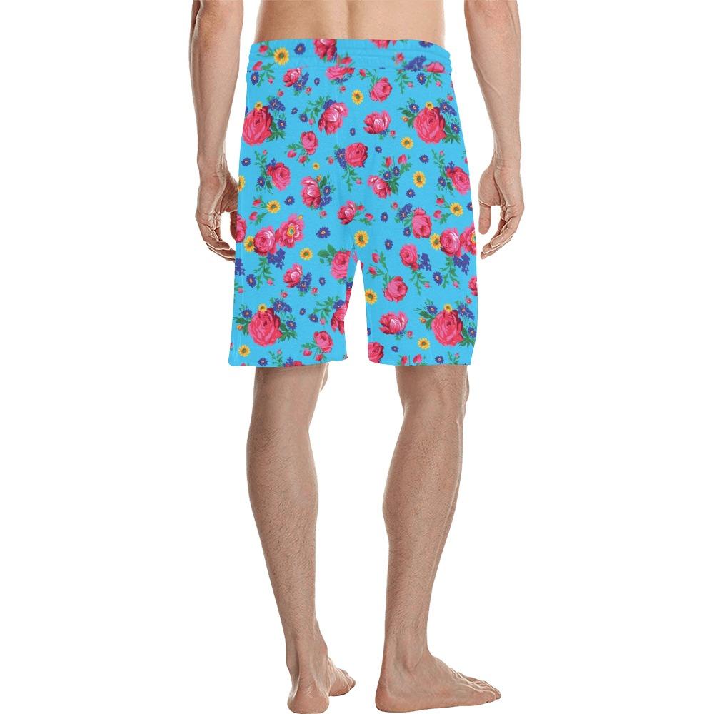 Kokum Ceremony Turquoise Men's All Over Print Casual Shorts (Model L23) short e-joyer