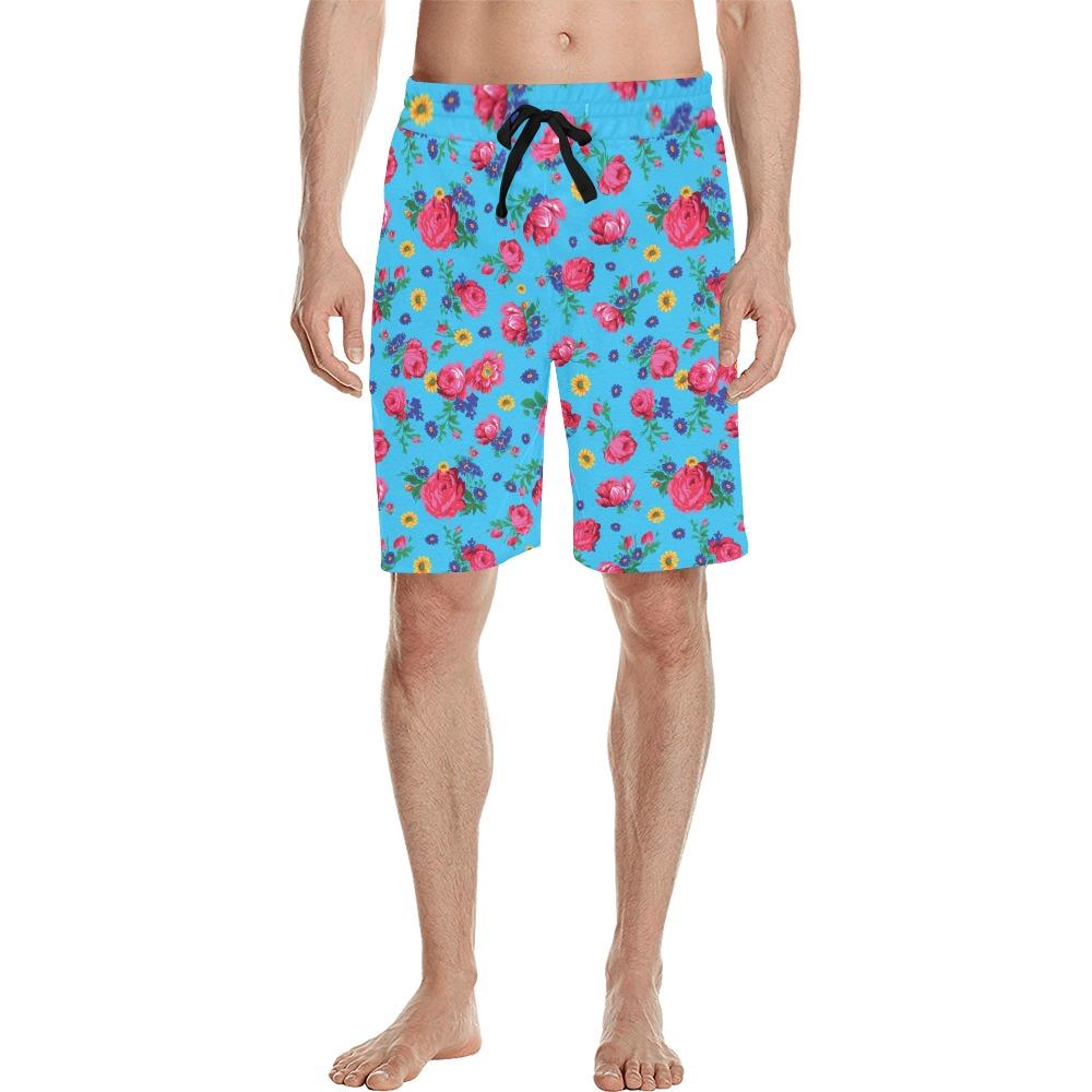 Kokum Ceremony Turquoise Men's All Over Print Casual Shorts (Model L23) short e-joyer