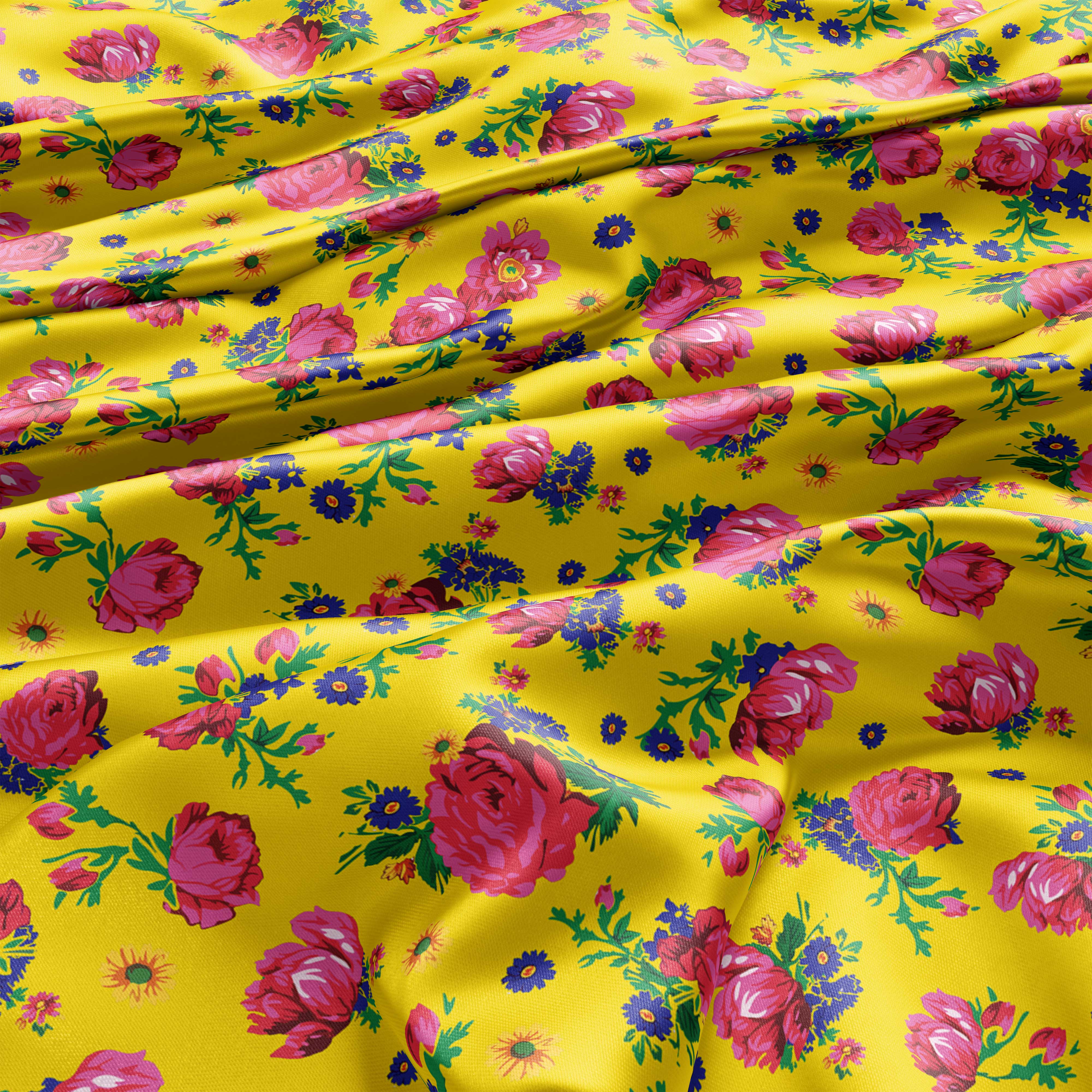 Kokum's Ceremony - Corn Tassel Satin Fabric 49DzineStore