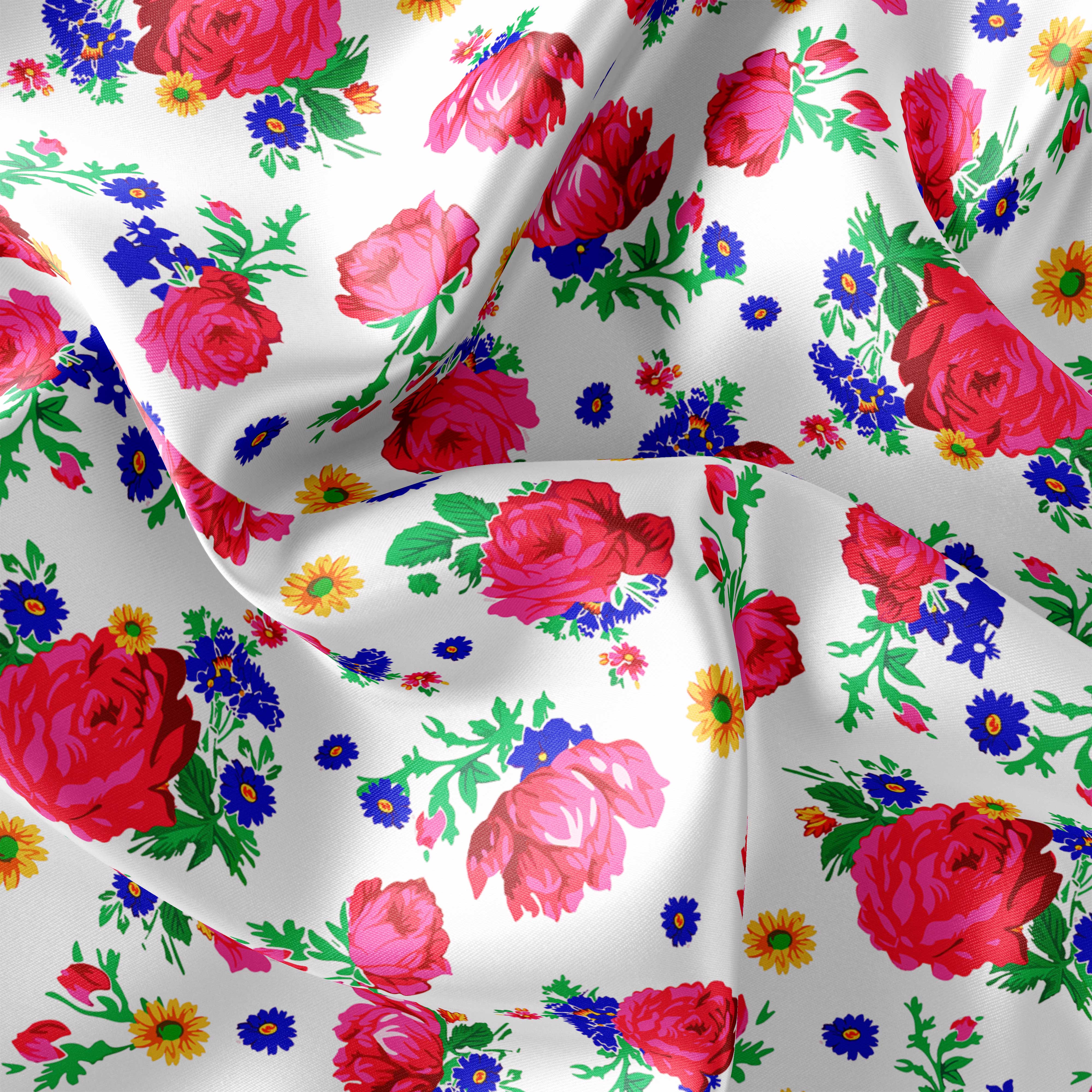 Kokum's Ceremony - White Satin Fabric 49DzineStore