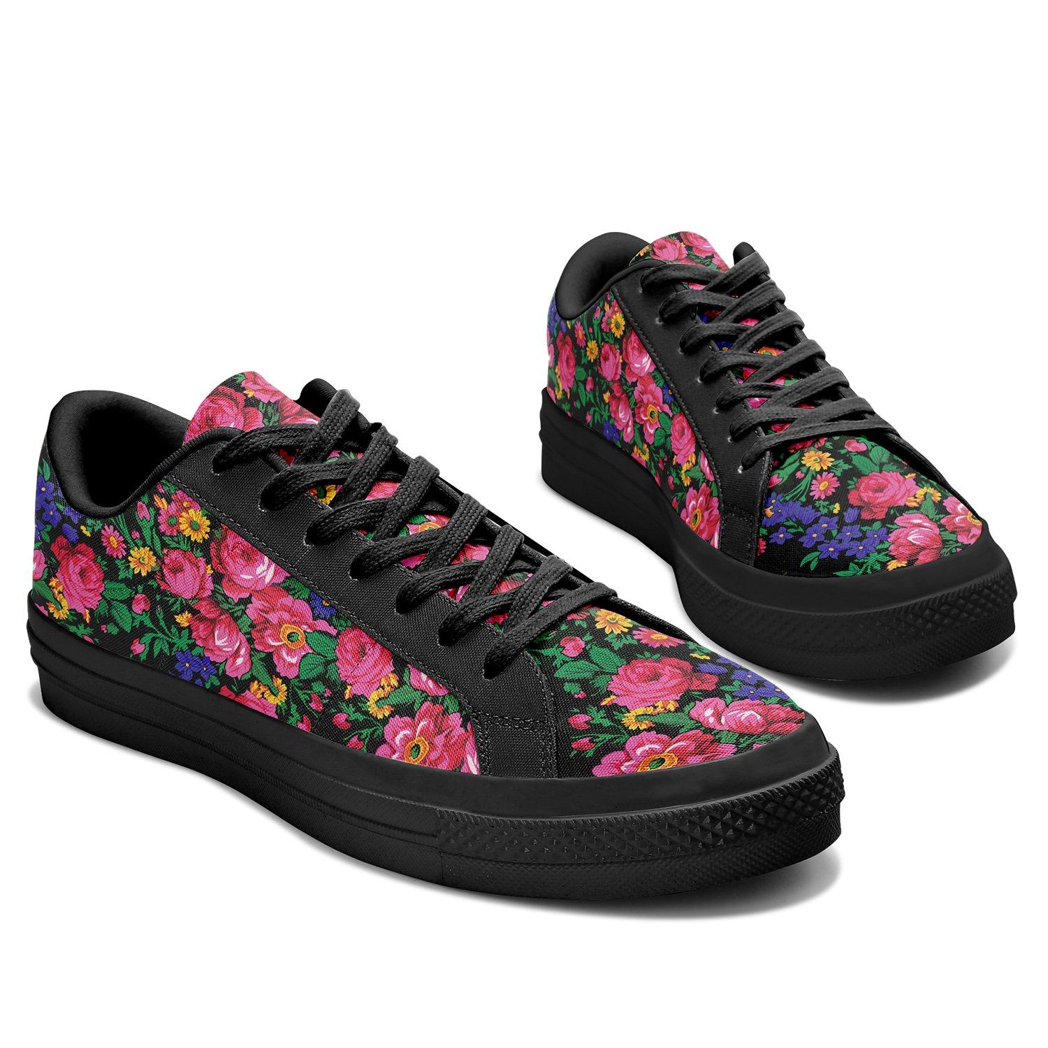 Kokum's Revenge - Black Aapisi Low Top Canvas Shoes Black Sole 49 Dzine