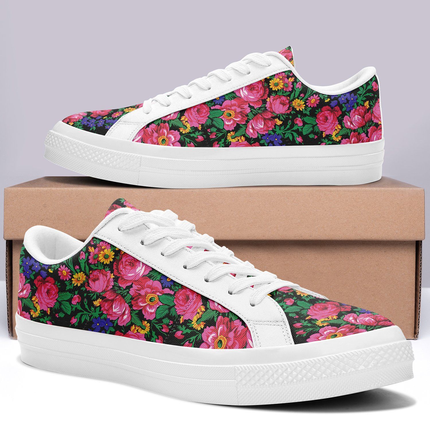 Kokum's Revenge - Black Aapisi Low Top Canvas Shoes White Sole 49 Dzine