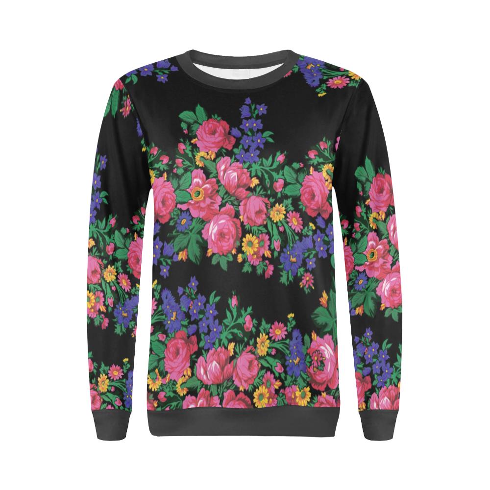 Kokum's Revenge-Black All Over Print Crewneck Sweatshirt for Women (Model H18) Crewneck Sweatshirt for Women (H18) e-joyer