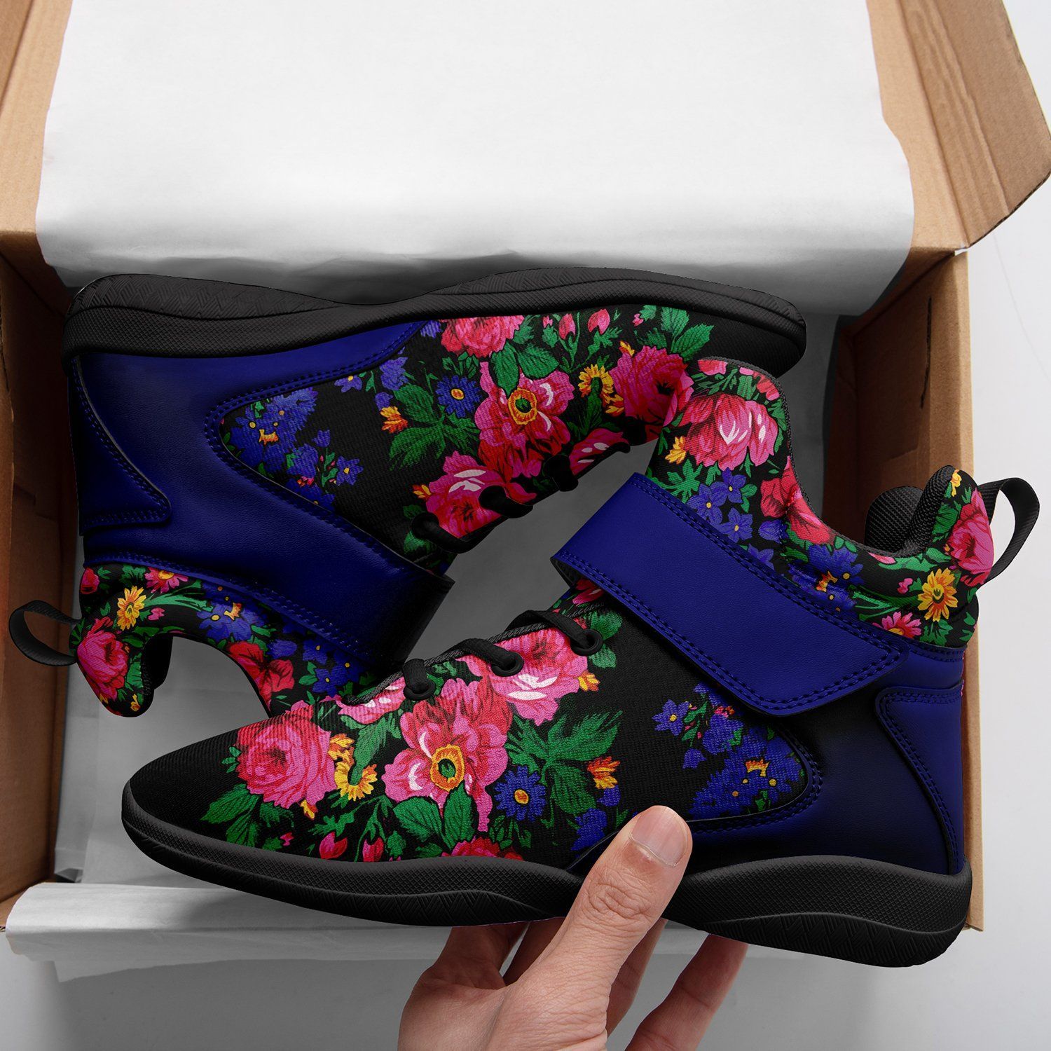 Kokum's Revenge Black Ipottaa Basketball / Sport High Top Shoes - Black Sole 49 Dzine