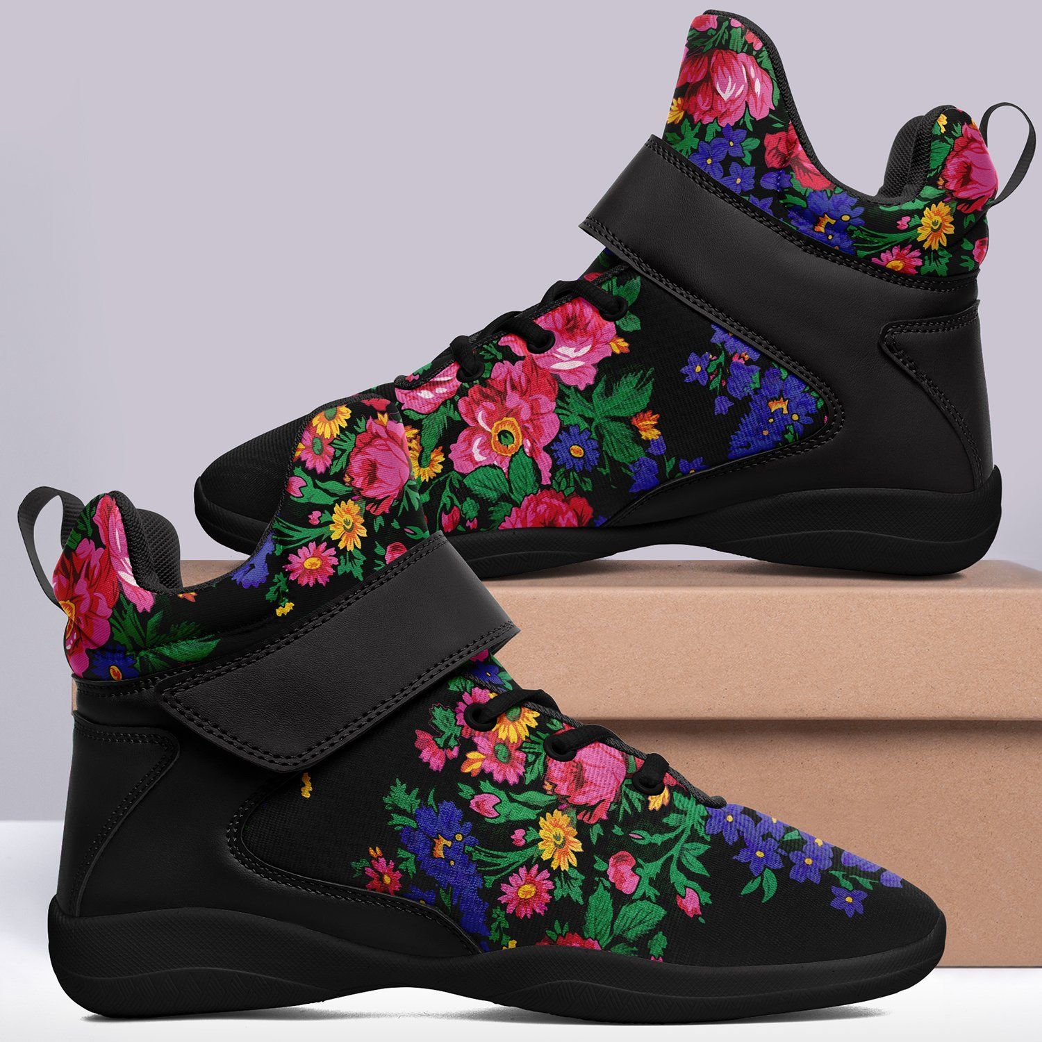 Kokum's Revenge Black Ipottaa Basketball / Sport High Top Shoes - Black Sole 49 Dzine