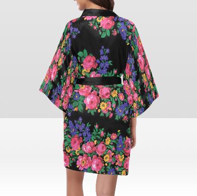Kokum's Revenge Black Kimono Robe Artsadd