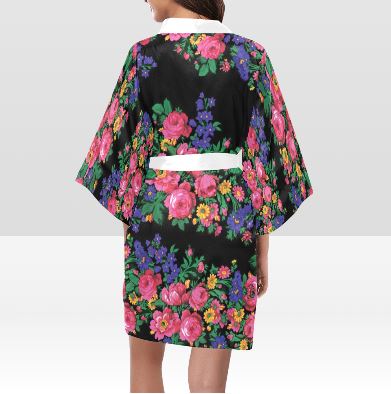 Kokum's Revenge Black Kimono Robe Artsadd