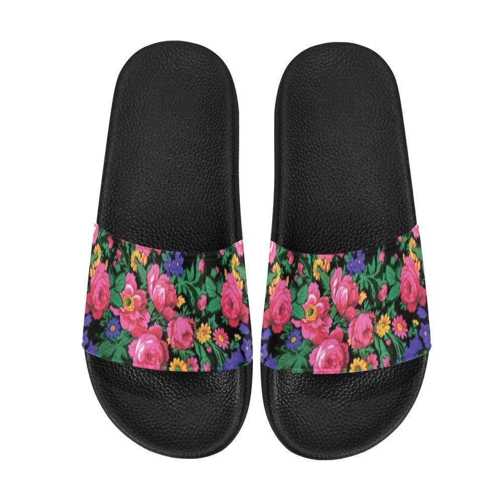 Kokum's Revenge Black Men's Slide Sandals (Model 057) Men's Slide Sandals (057) e-joyer