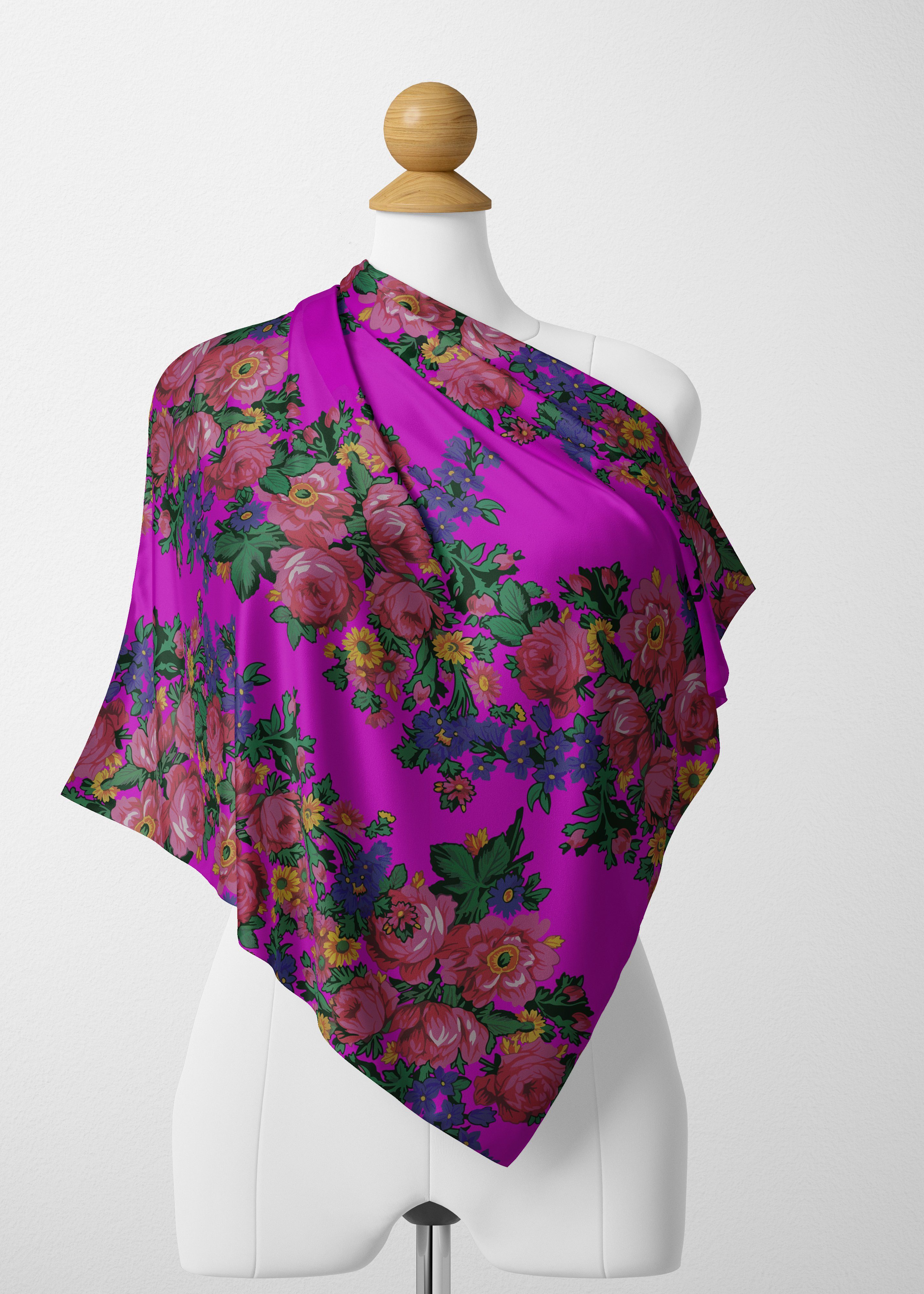 Kokum's Revenge Blush Satin Shawl Scarf 49 Dzine