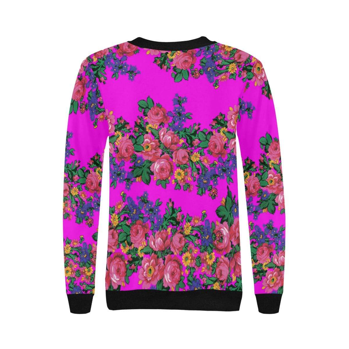 Kokum's Revenge Blush Women's Rib Cuff Crew Neck Sweatshirt (Model H34) Rib Cuff Crew Neck Sweatshirt for Women (H34) e-joyer