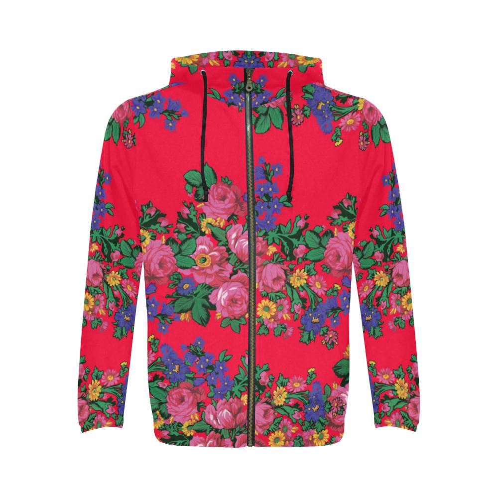 Kokum's Revenge- Dahlia All Over Print Full Zip Hoodie for Men (Model H14) All Over Print Full Zip Hoodie for Men (H14) e-joyer