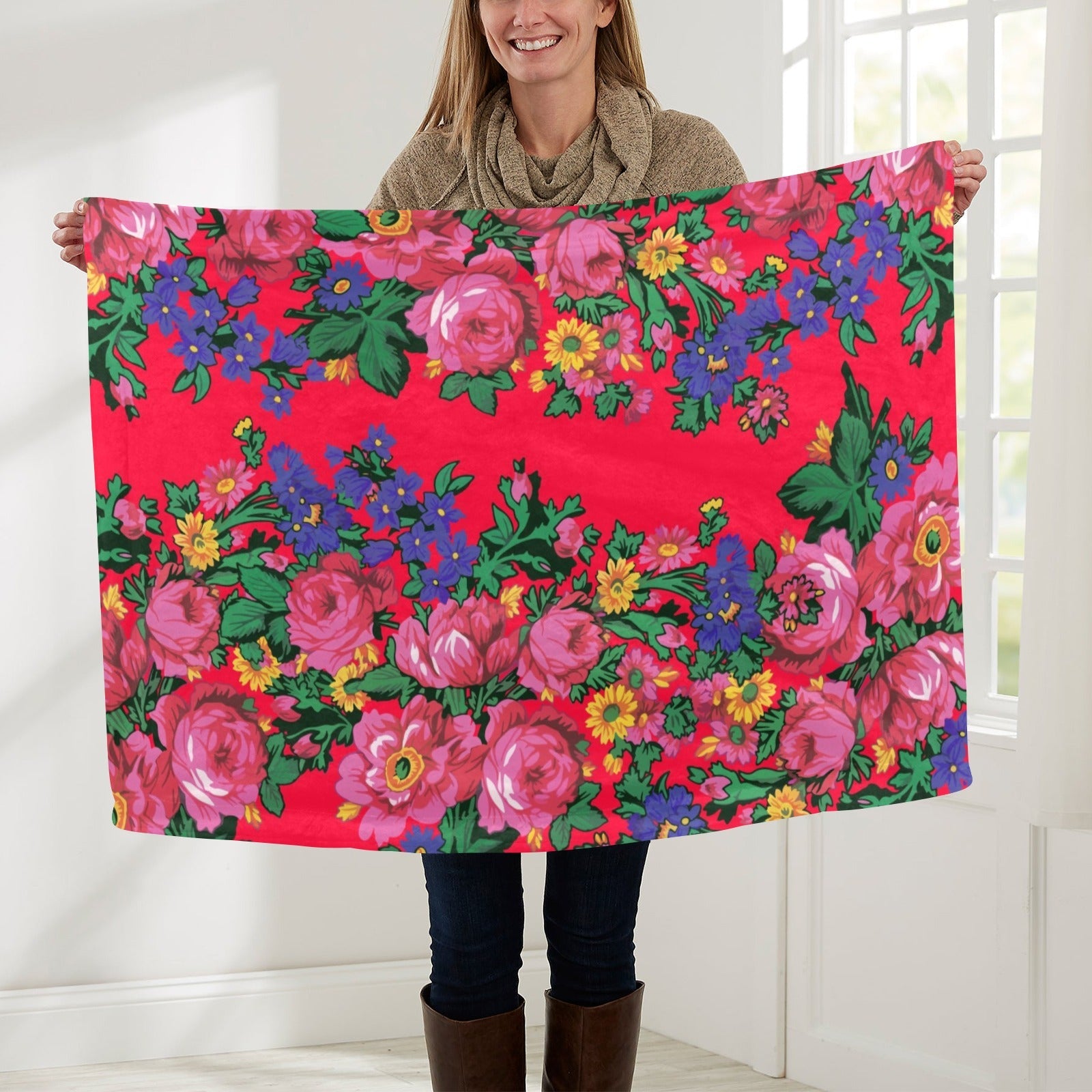 Kokum's Revenge Dahlia Baby Blanket 30"x40" Baby Blanket 30"x40" e-joyer