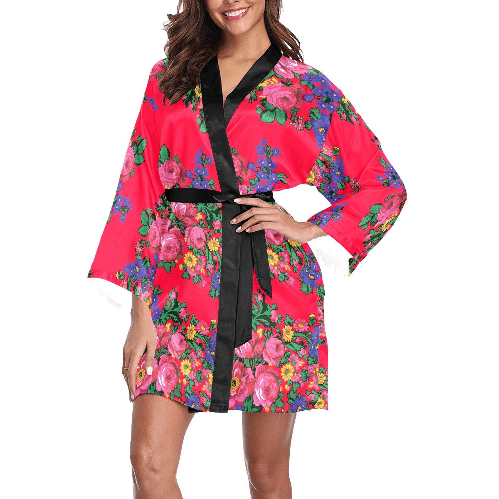 Kokum's Revenge Dahlia Long Sleeve Kimono Robe Long Sleeve Kimono Robe e-joyer 