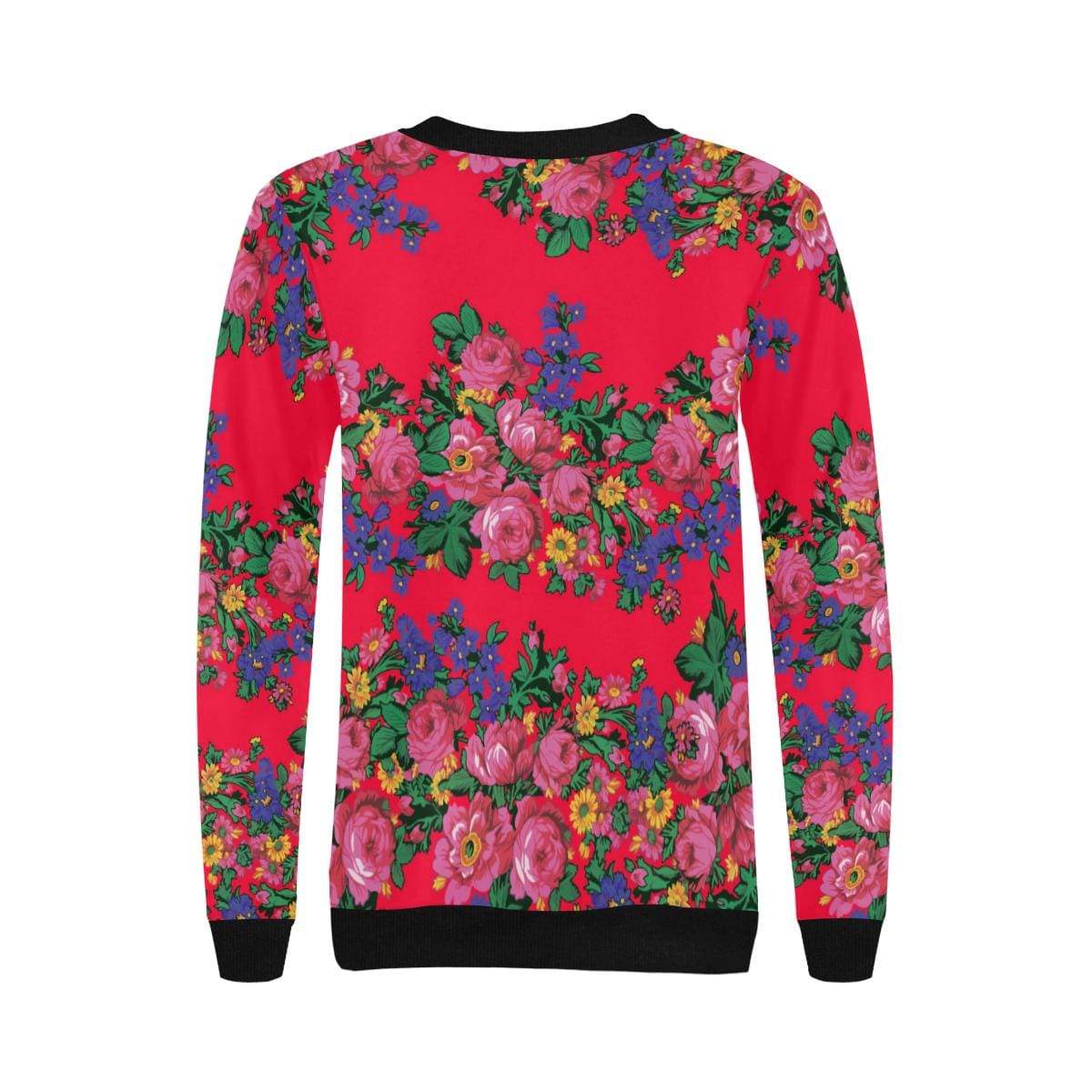 Kokum's Revenge- Dahlia Women's Rib Cuff Crew Neck Sweatshirt (Model H34) Rib Cuff Crew Neck Sweatshirt for Women (H34) e-joyer