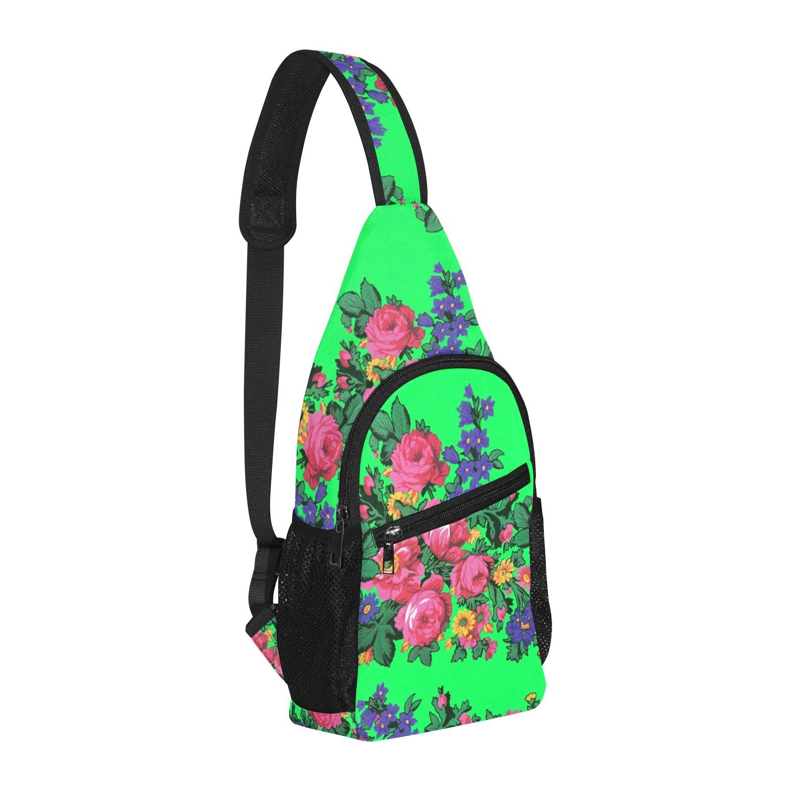 Kokum's Revenge Green All Over Print Chest Bag (Model 1719) All Over Print Chest Bag (1719) e-joyer