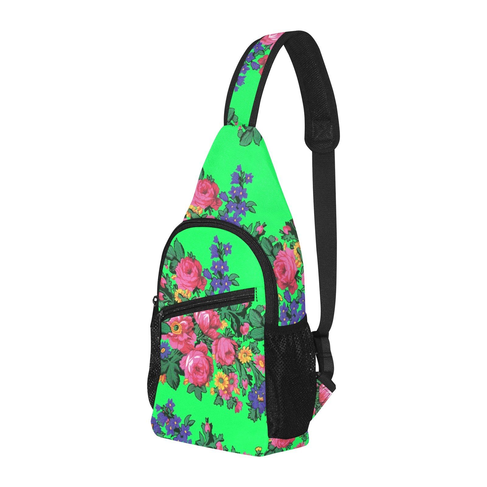 Kokum's Revenge Green All Over Print Chest Bag (Model 1719) All Over Print Chest Bag (1719) e-joyer