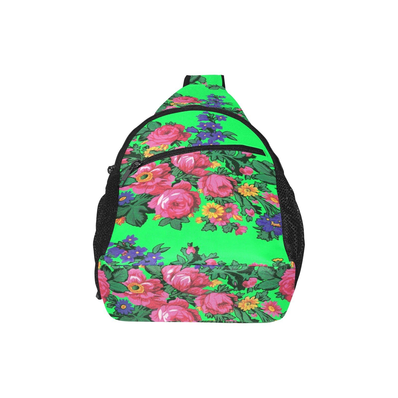 Kokum's Revenge Green All Over Print Chest Bag (Model 1719) All Over Print Chest Bag (1719) e-joyer