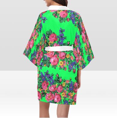 Kokum's Revenge Green Kimono Robe Artsadd