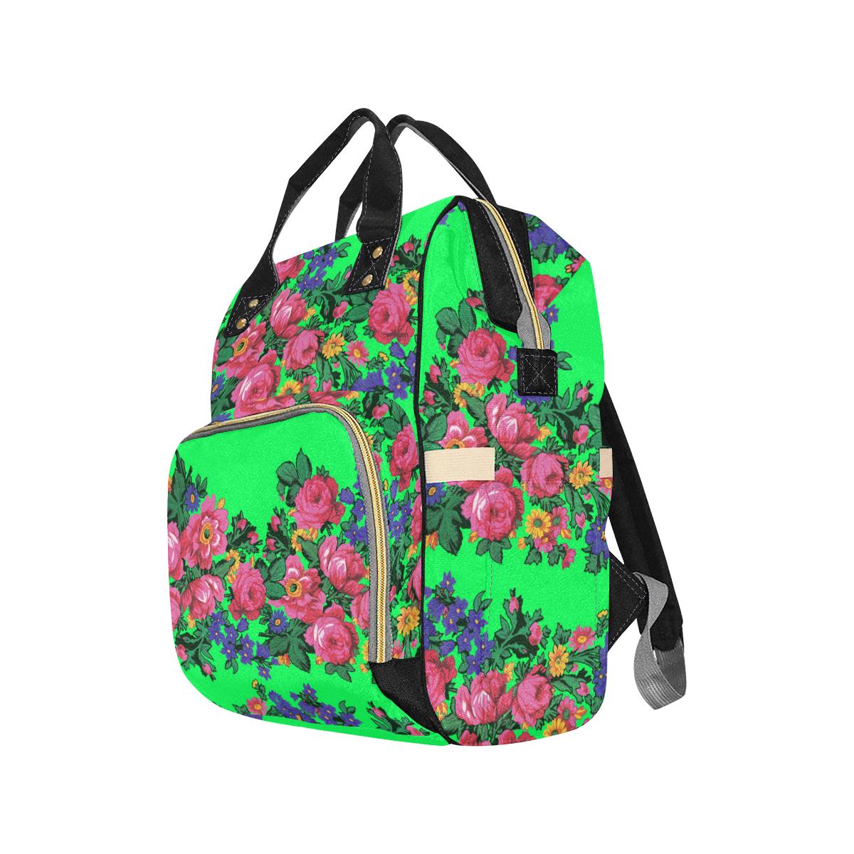 Kokum's Revenge Green Multi-Function Diaper Backpack (Model 1688) Diaper Backpack (1688) e-joyer