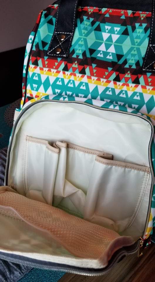 Kokum's Revenge Green Multi-Function Diaper Backpack (Model 1688) Diaper Backpack (1688) e-joyer