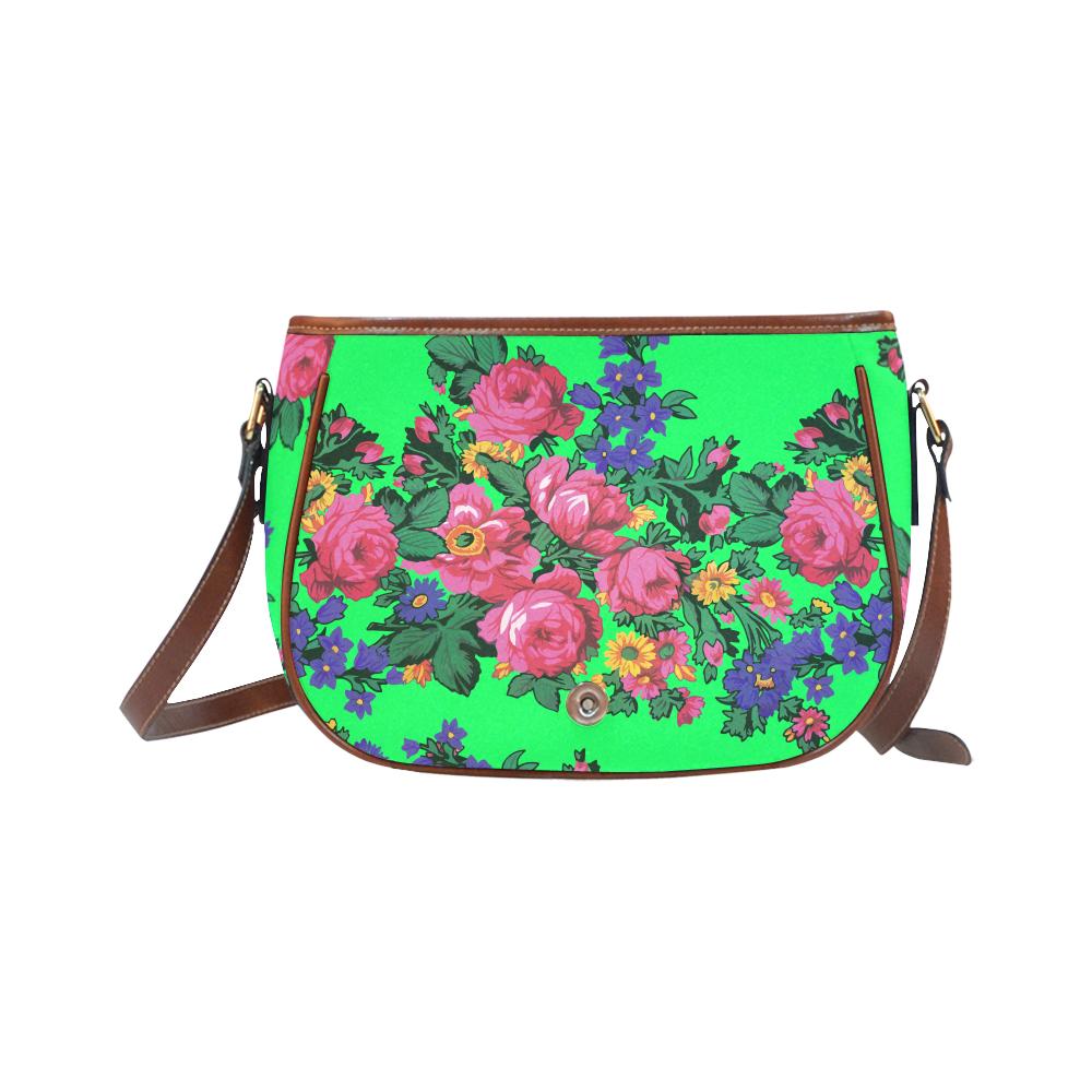 Kokum's Revenge Green Saddle Bag/Small (Model 1649) Full Customization Saddle Bag/Small (Full Customization) e-joyer