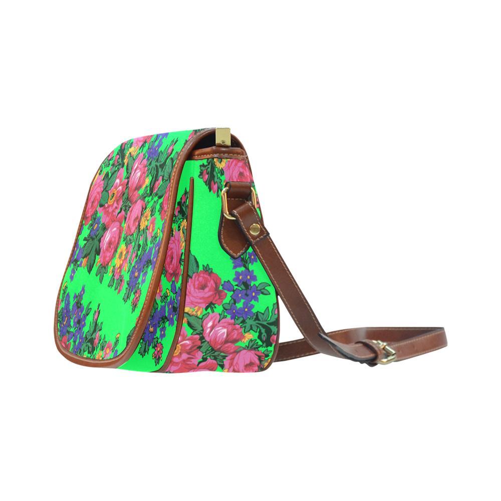Kokum's Revenge Green Saddle Bag/Small (Model 1649) Full Customization Saddle Bag/Small (Full Customization) e-joyer