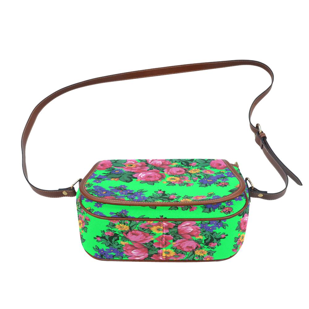 Kokum's Revenge Green Saddle Bag/Small (Model 1649) Full Customization Saddle Bag/Small (Full Customization) e-joyer