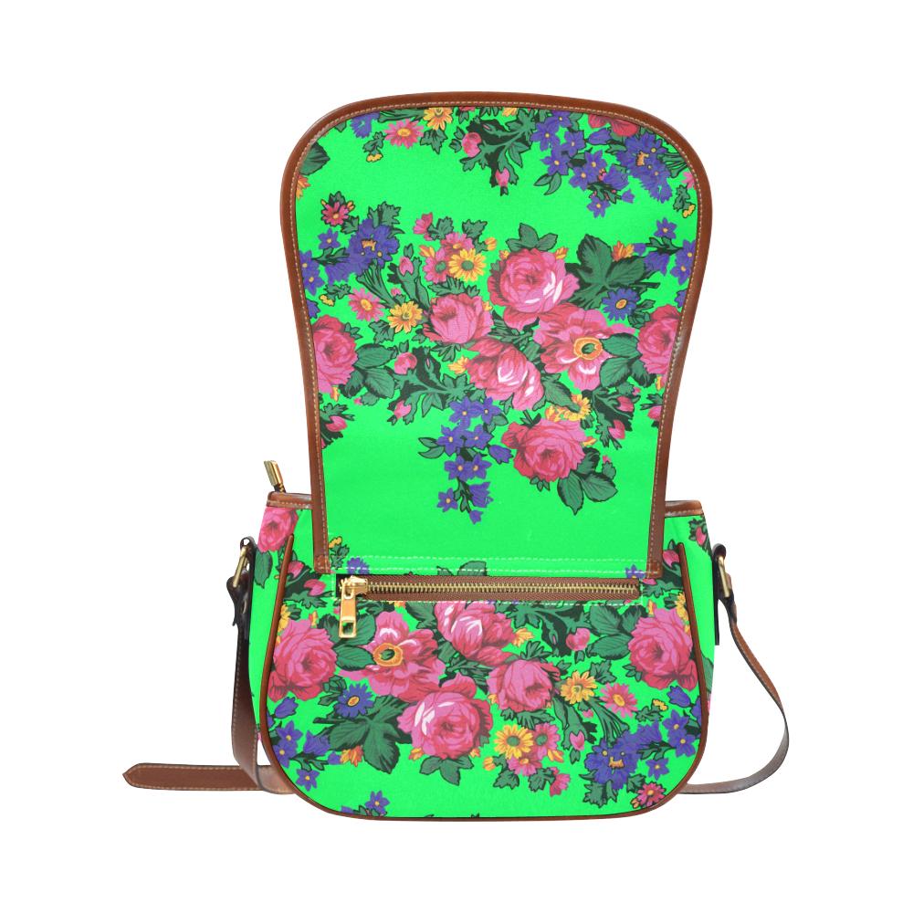 Kokum's Revenge Green Saddle Bag/Small (Model 1649) Full Customization Saddle Bag/Small (Full Customization) e-joyer