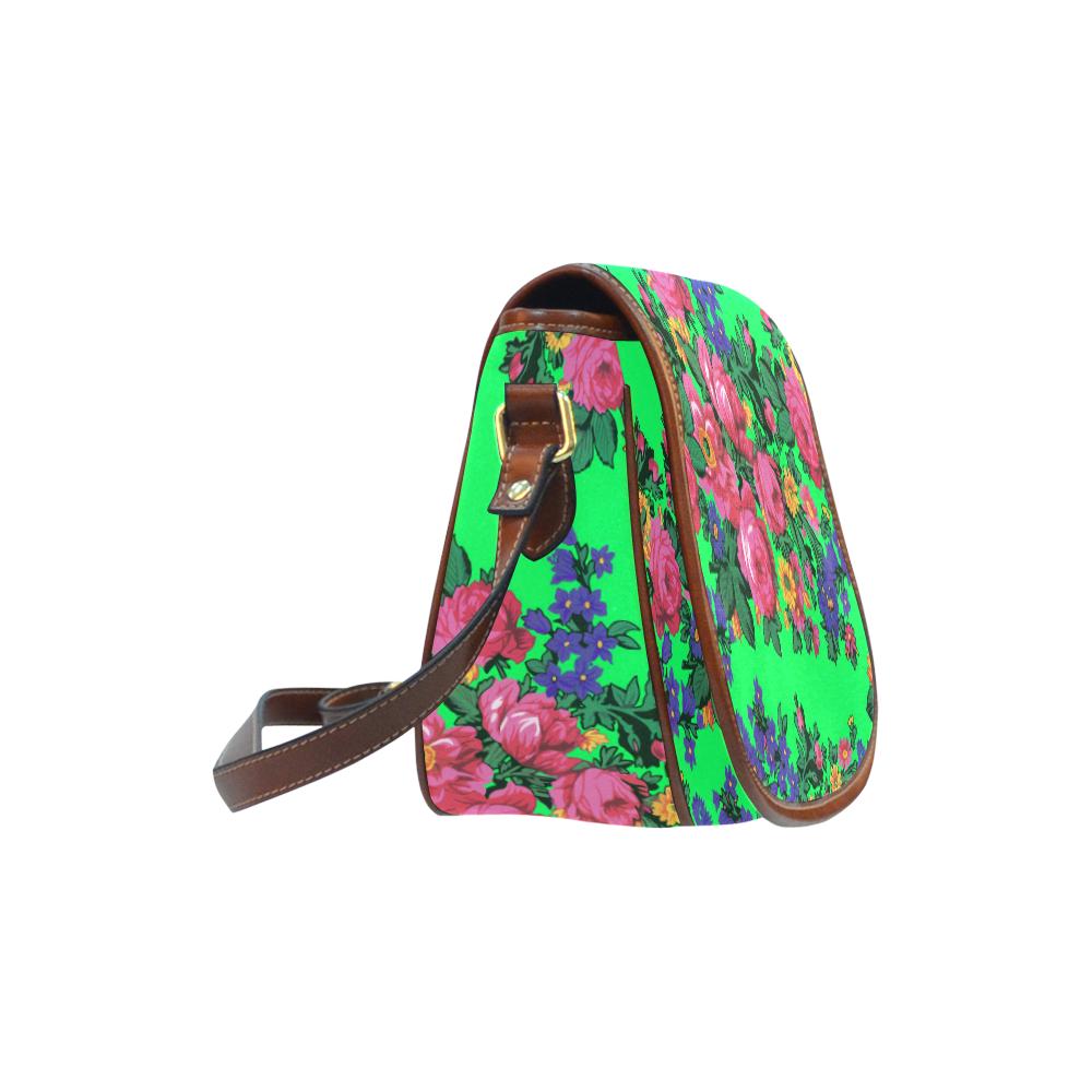 Kokum's Revenge Green Saddle Bag/Small (Model 1649) Full Customization Saddle Bag/Small (Full Customization) e-joyer
