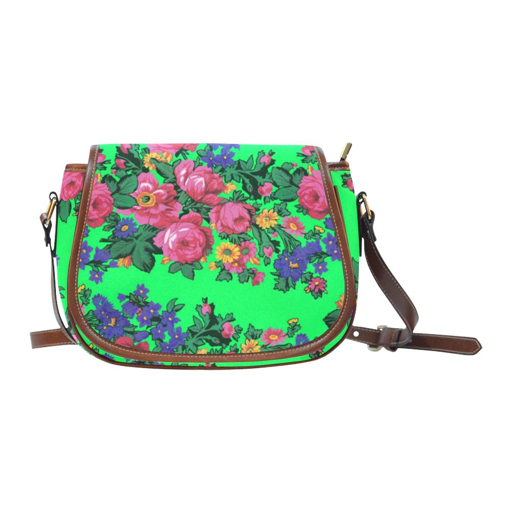 Kokum's Revenge Green Saddle Bag/Small (Model 1649) Full Customization Saddle Bag/Small (Full Customization) e-joyer