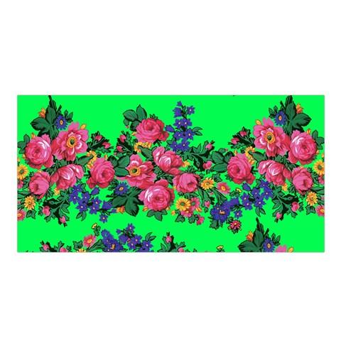 Kokum's Revenge Green Satin Shawl Scarf 49 Dzine