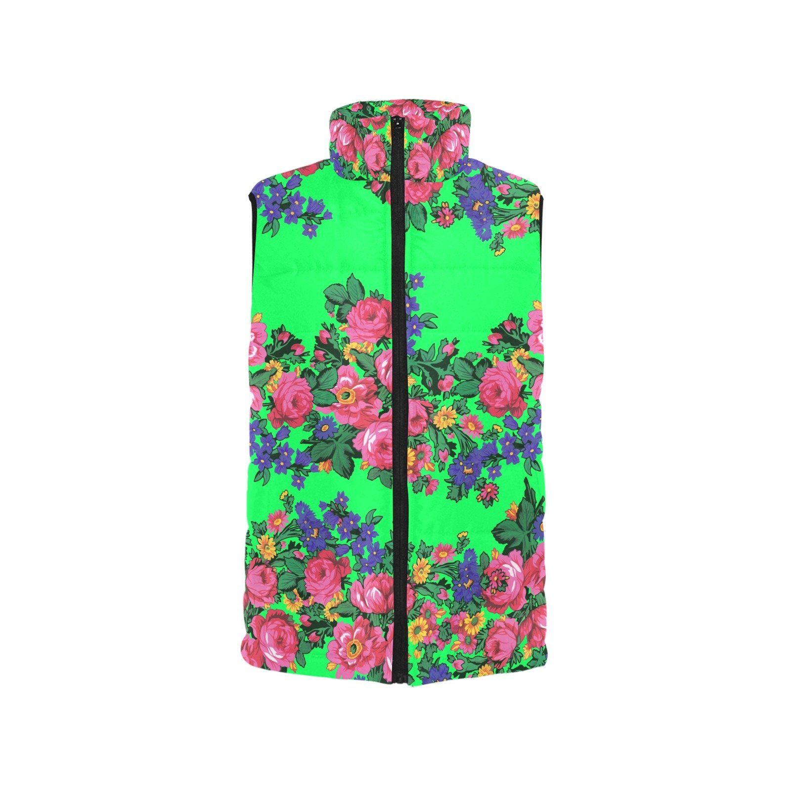 Kokum's Revenge Green Women's Padded Vest Jacket (Model H44) Women's Padded Vest Jacket (H44) e-joyer
