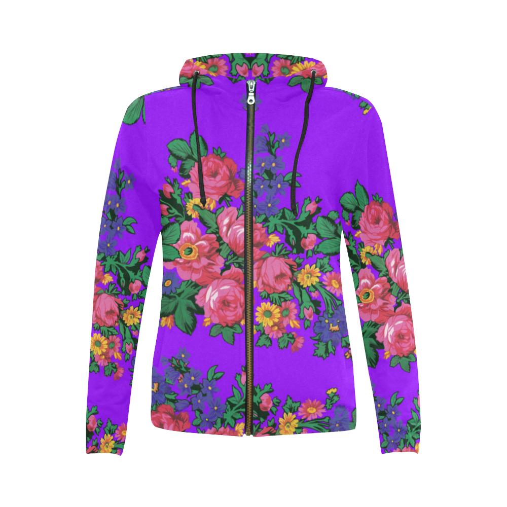 Kokum's Revenge-Lilac All Over Print Full Zip Hoodie for Women (Model H14) All Over Print Full Zip Hoodie for Women (H14) e-joyer