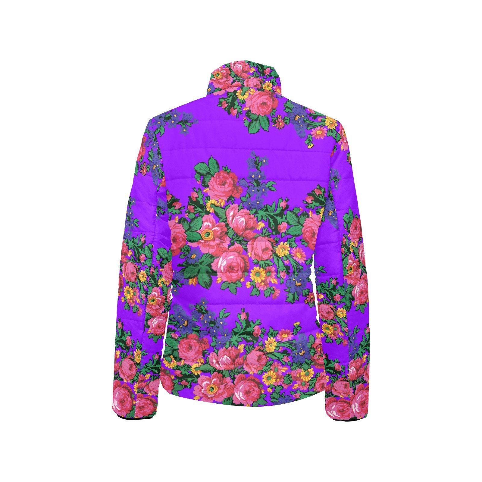 Kokum's Revenge Lilac Women's Stand Collar Padded Jacket (Model H41) jacket e-joyer