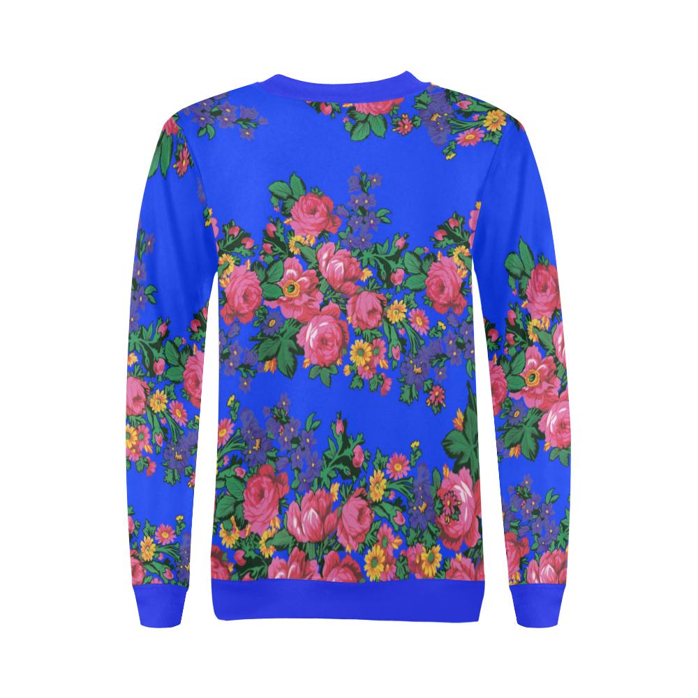 Kokum's Revenge- Royal All Over Print Crewneck Sweatshirt for Women (Model H18) Crewneck Sweatshirt for Women (H18) e-joyer