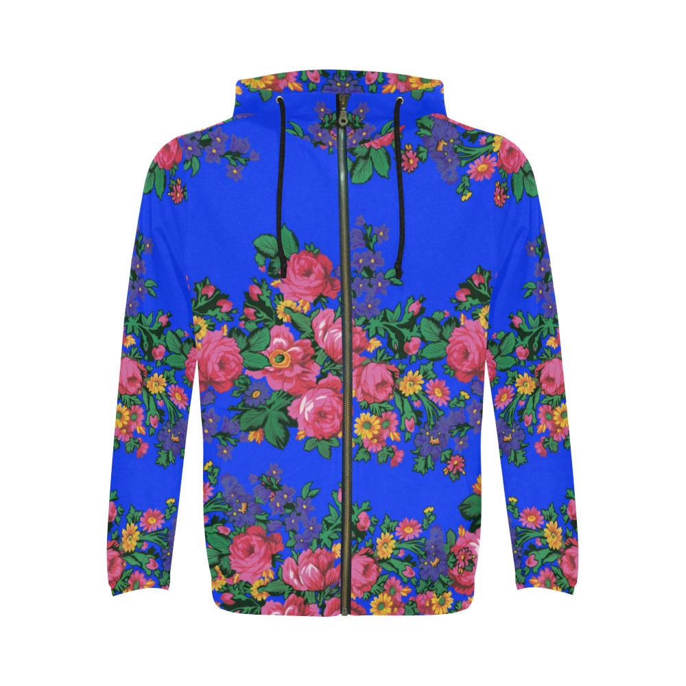 Kokum's Revenge- Royal All Over Print Full Zip Hoodie for Men (Model H14) All Over Print Full Zip Hoodie for Men (H14) e-joyer