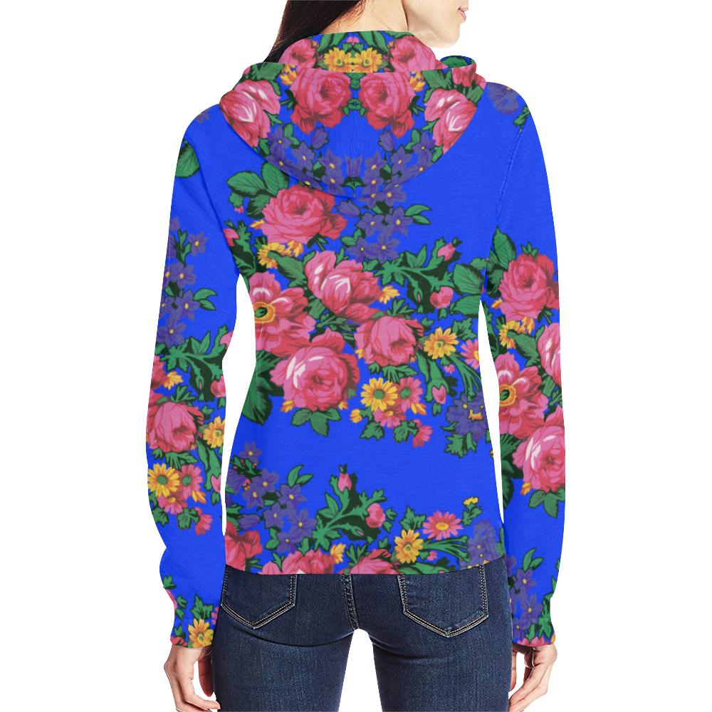 Kokum's Revenge- Royal All Over Print Full Zip Hoodie for Women (Model H14) All Over Print Full Zip Hoodie for Women (H14) e-joyer