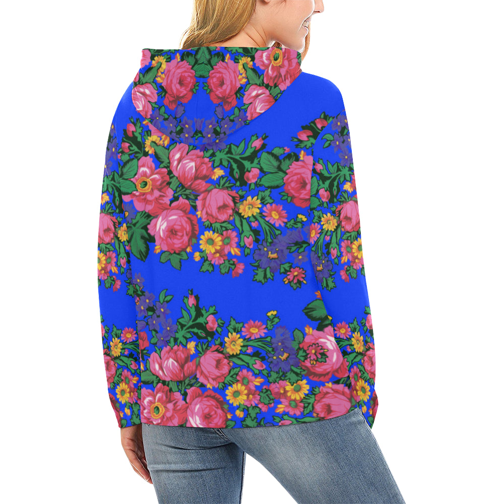 Kokum's Revenge- Royal All Over Print Hoodie for Women (USA Size) (Model H13) Hoodie e-joyer