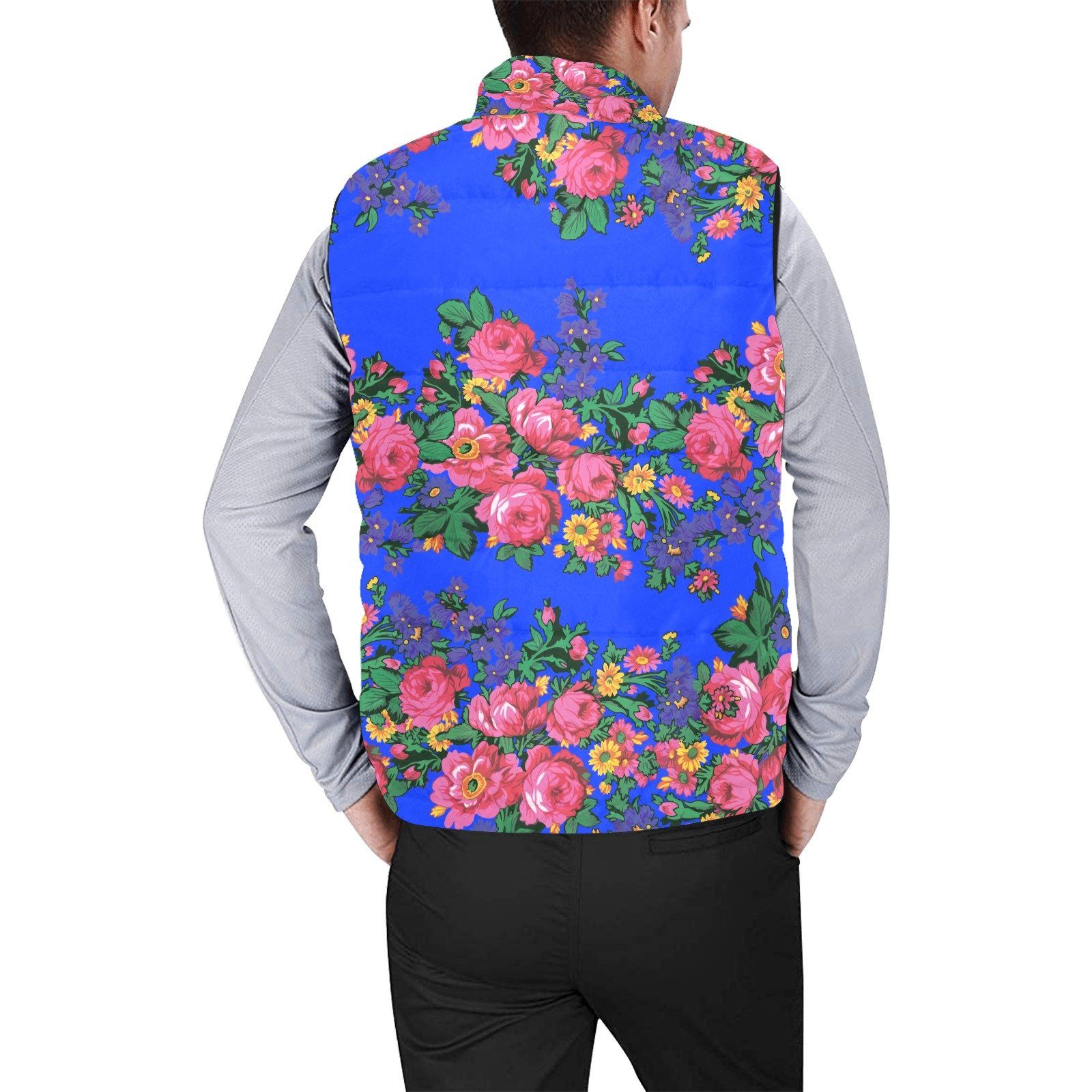 Kokum's Revenge Royal Men's Padded Vest Jacket (Model H44) Men's Padded Vest Jacket (H44) e-joyer