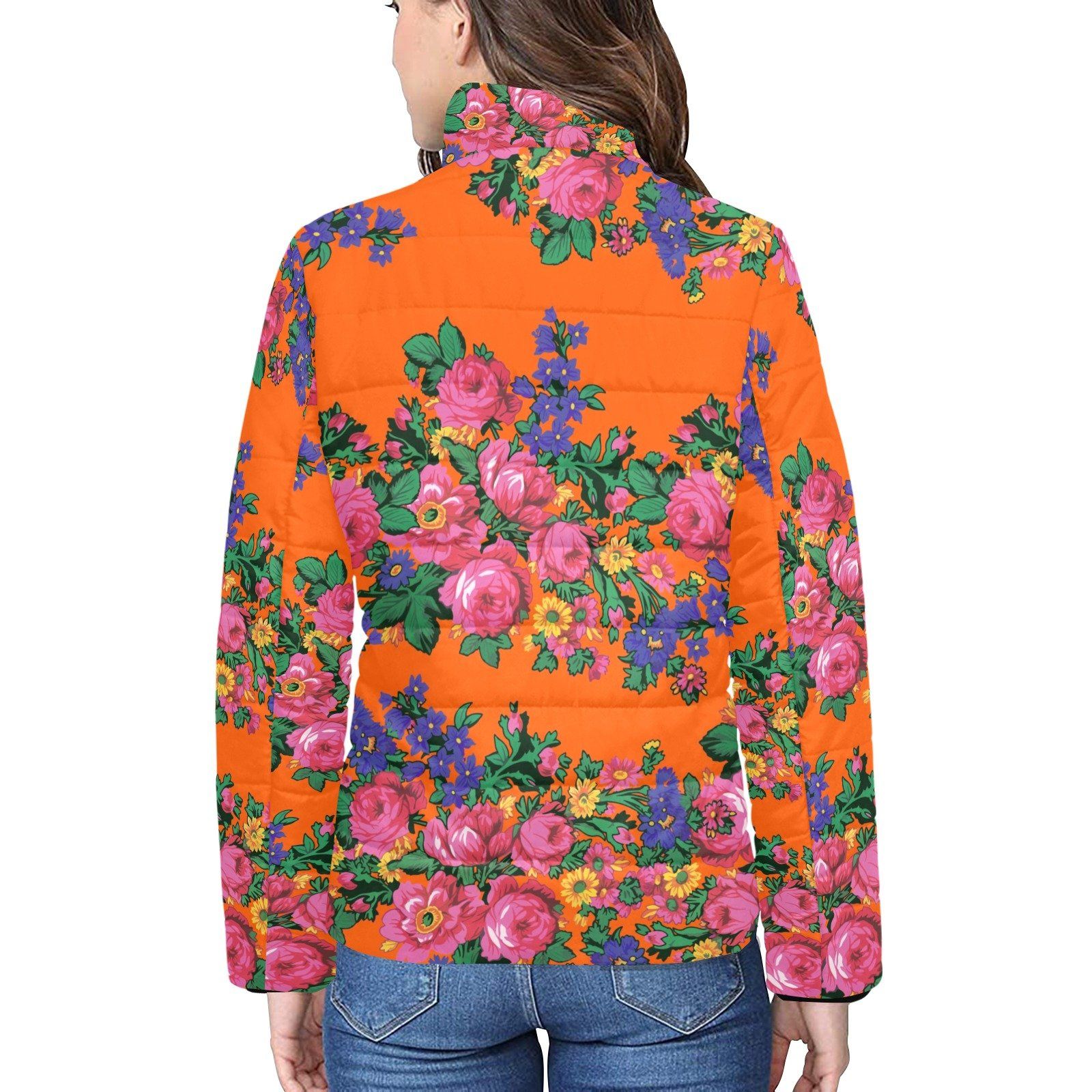 Kokum's Revenge Sierra Women's Stand Collar Padded Jacket (Model H41) jacket e-joyer