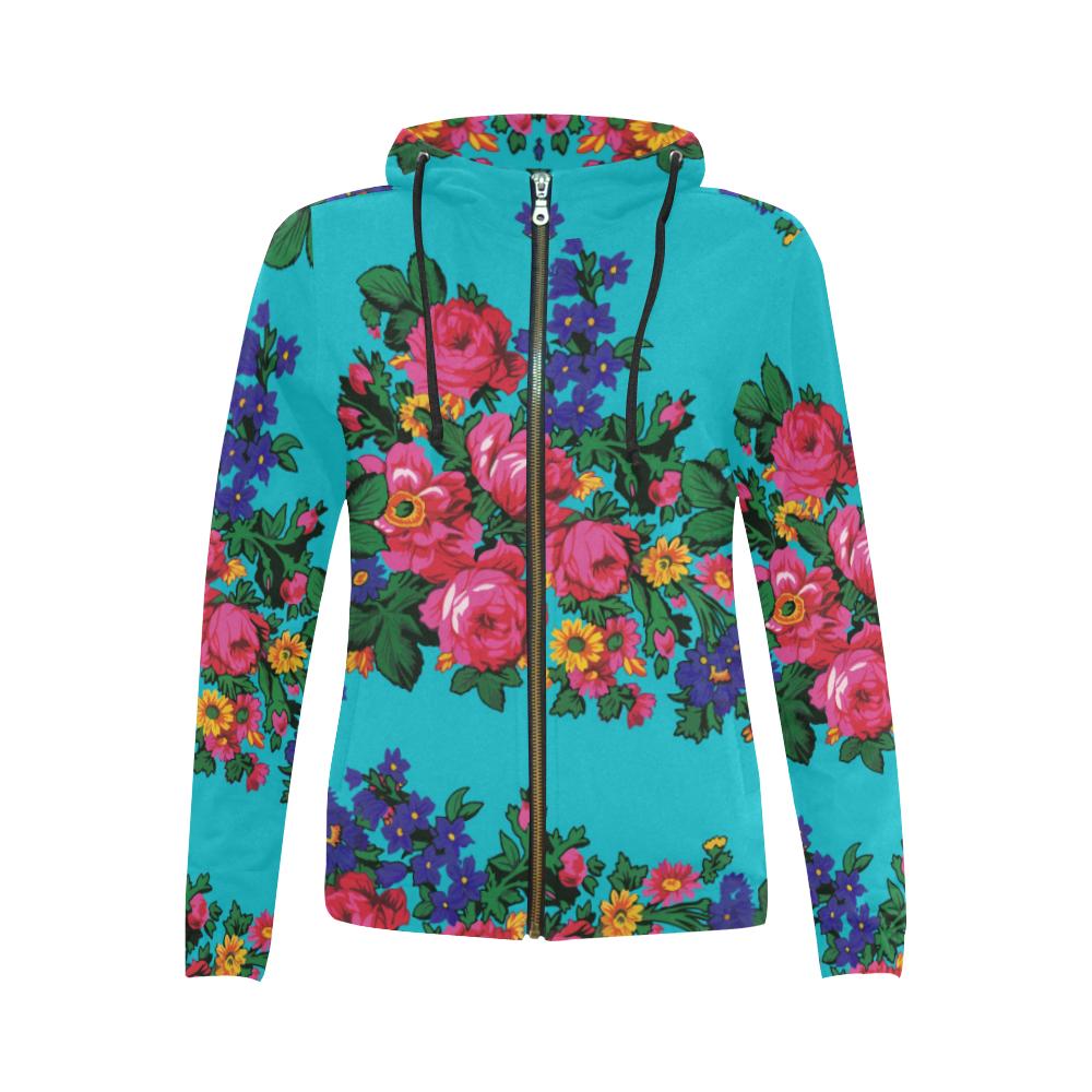 Kokum's Revenge-Sky All Over Print Full Zip Hoodie for Women (Model H14) All Over Print Full Zip Hoodie for Women (H14) e-joyer